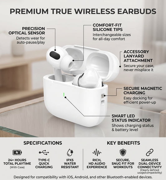 Eurbuds Pro 3 Wireless Earbuds – ANC, Bluetooth & Touch Control